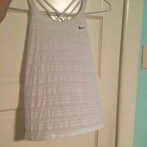White Nike workout tank
